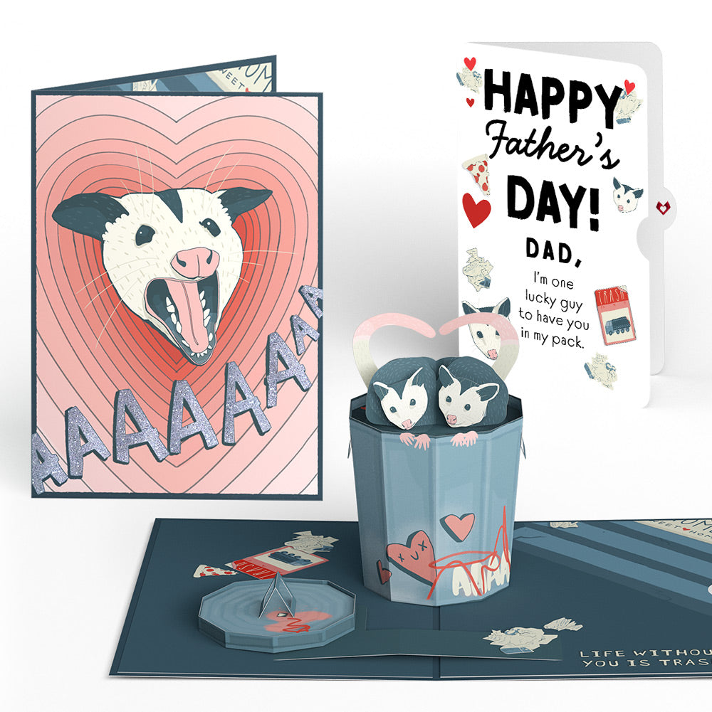 Life Without You Is Trash Possums Father’s Day Pop-Up Card and Sentiment Set for Dad