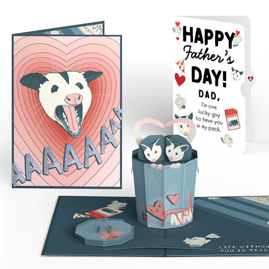 Life Without You Is Trash Possums Father’s Day Pop-Up Card and Sentiment Set for Dad