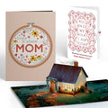 Home Is Where Mom Is Mother’s Day Light-Up Pop-Up Card and Folk Floral Gratitude Sentiment Set for Mom