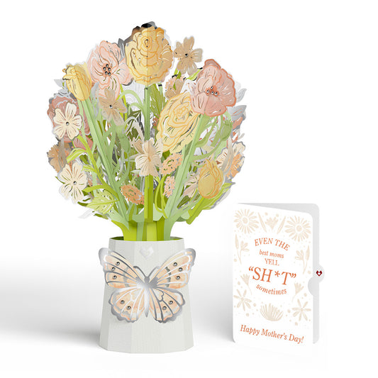 Opulent Rose Mother’s Day Luxe Bouquet and Retro Bloom Sass Sentiment Set for Mom