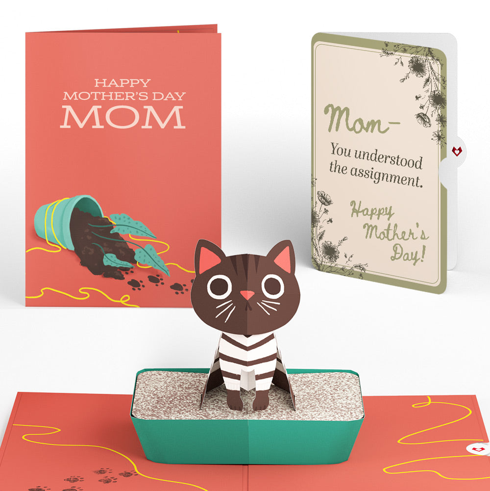Thanks for Putting Up with My Crap Mother’s Day Pop-Up Card and Vintage Sketch Garden Sentiment Set for Mom