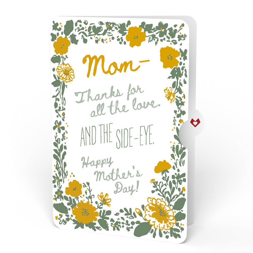 Thanks for Putting Up with My Crap Mother’s Day Pop-Up Card and Golden Wildflower Frame Sentiment Set for Mom