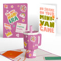 Mom Era Tumble Pop-Up Card and Minivan Chaos Humor Sentiment Set