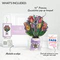 Vibrant Tulip Mother's Day Suncatcher Bouquet and FAFO Era Sentiment Set
