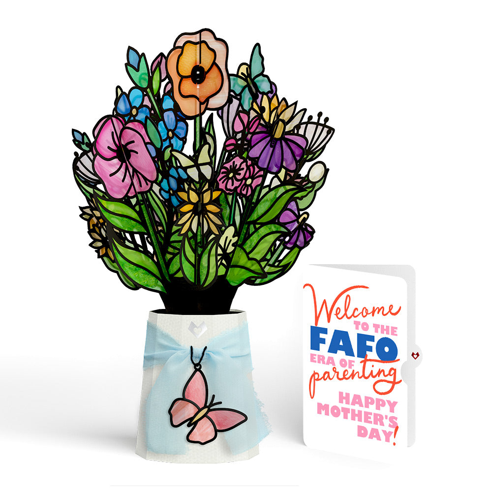 Garden Glow Mother's Day Suncatcher Bouquet and FAFO Era Sentiment Set