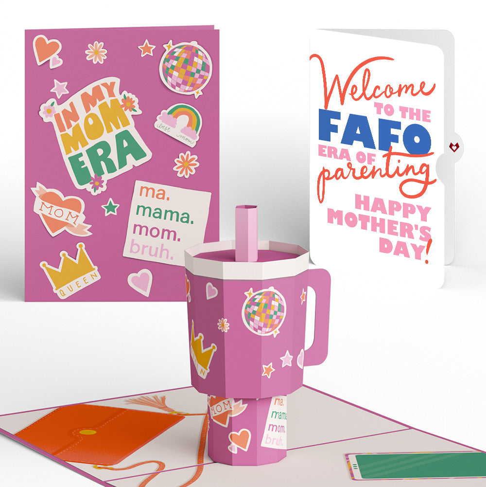 Mom Era Tumbler Mother's Day Pop-Up Card and FAFO Era Sentiment Set