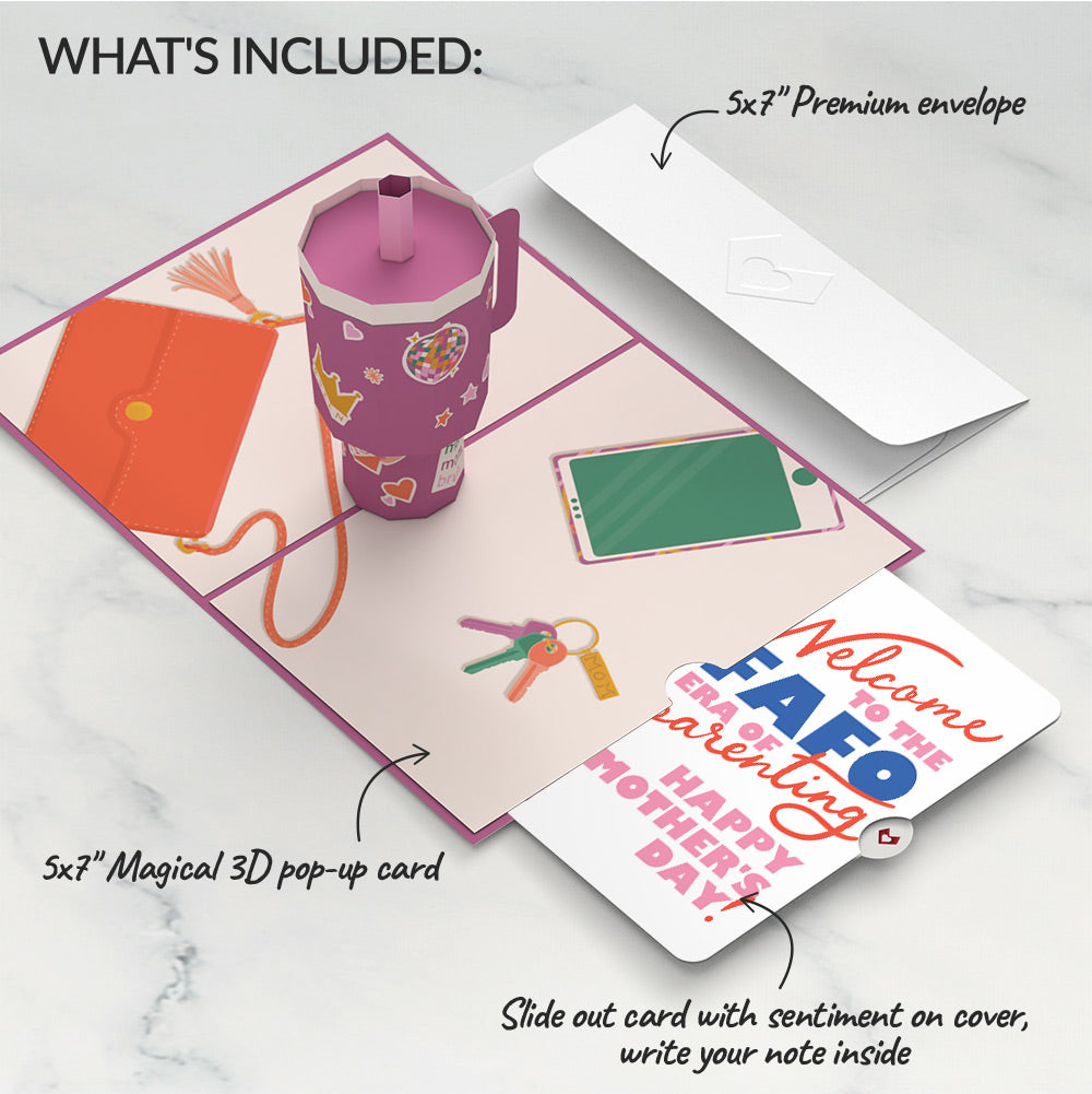 Mom Era Tumbler Mother's Day Pop-Up Card and FAFO Era Sentiment Set