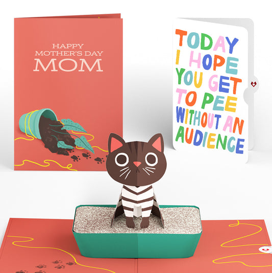 Thanks for Putting Up with My Crap Mother's Day Pop-Up Card and Parenthood Humor Sentiment Set