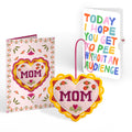 Stitched with Love Mom HeartFelt Charm Card™ and Parenthood Humor Sentiment Set