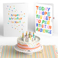 Happy Birthday to You! Confetti Cake Pop-Up Card and Parenthood Humor Sentiment Set