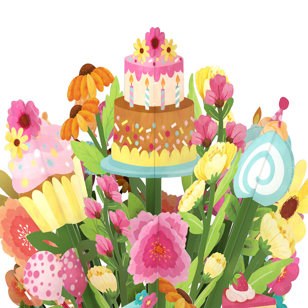 Sweet Birthday Wishes Bouquet and Surviving Assignment Sentiment Set