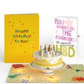 Happy Birthday Confetti Cake Music and Lights Pop-Up Card and Surviving Assignment Sentiment Set