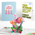 Flamazing Birthday Flamingo Pop-Up Card and Metabolism Left The Chat Sentiment Set