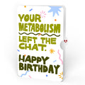 Flamazing Birthday Flamingo Pop-Up Card and Metabolism Left The Chat Sentiment Set