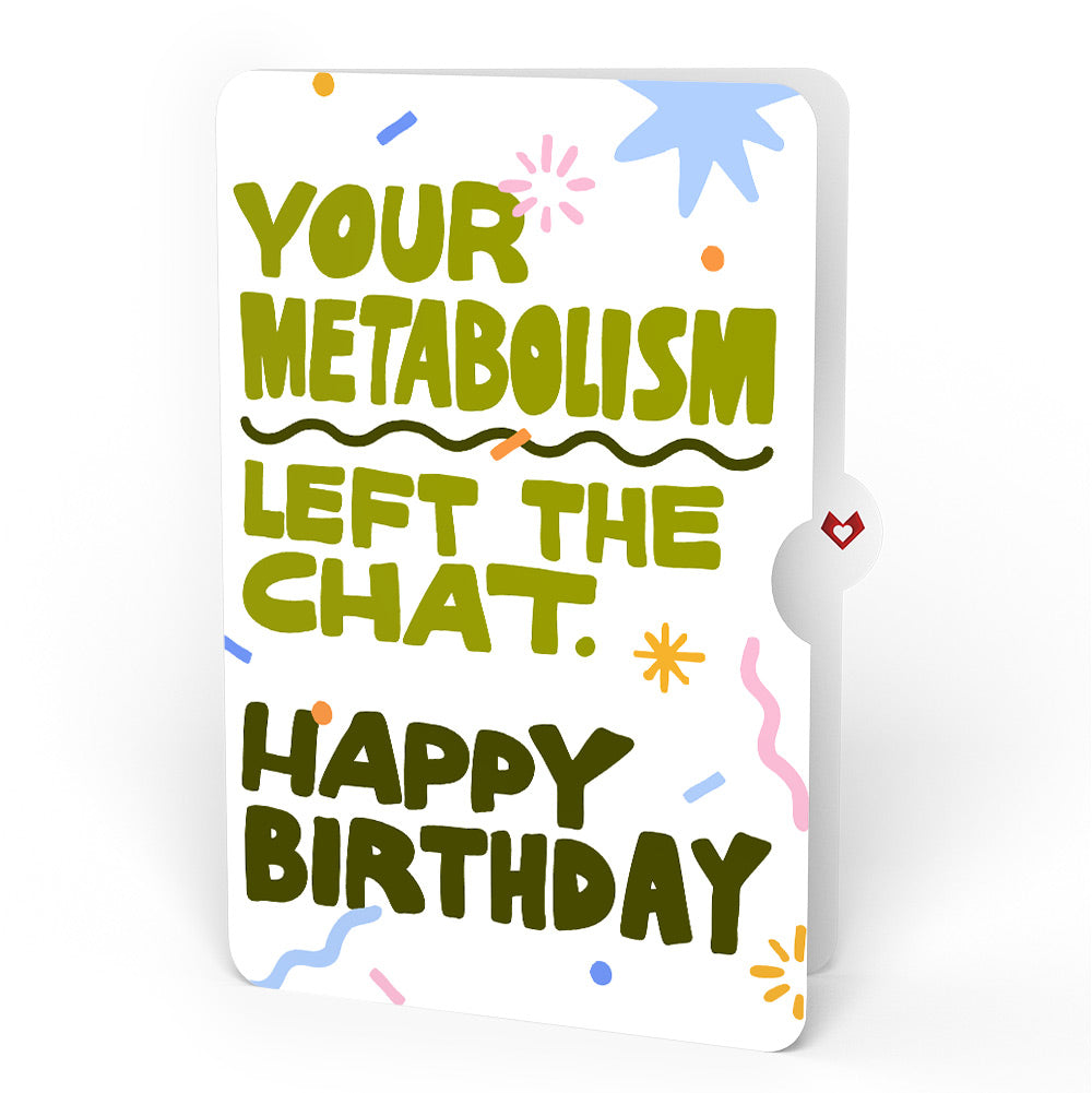 Flamazing Birthday Flamingo Pop-Up Card and Metabolism Left The Chat Sentiment Set
