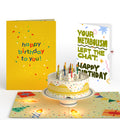 Happy Birthday Confetti Cake Music and Lights Pop-Up Card and Metabolism Left The Chat Sentiment Set
