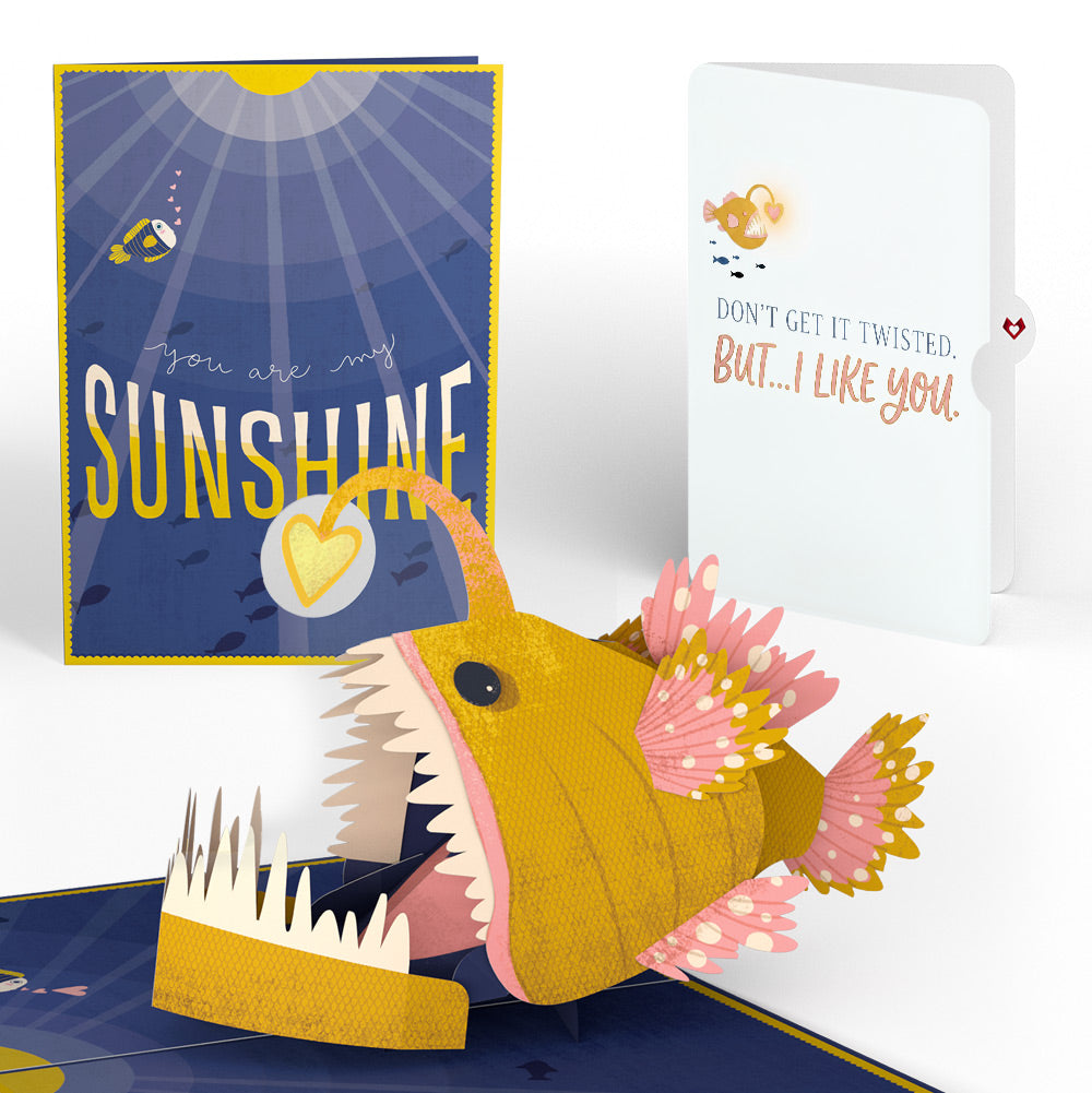 You Are My Sunshine Anglerfish Love Pop-Up Card and Anglerfish Confession Sentiment Set