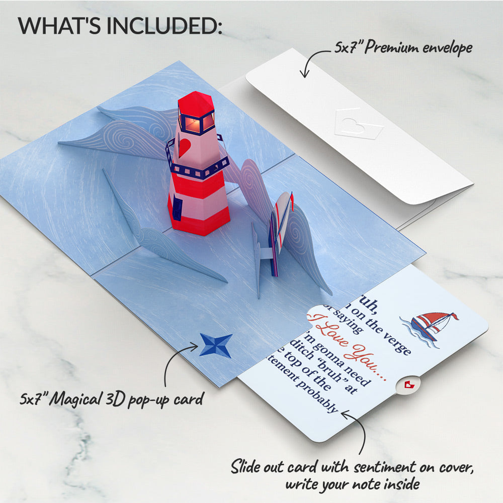 Light of My Life Love Light-Up Pop-Up Card and Sailing Verge Love Sentiment Set