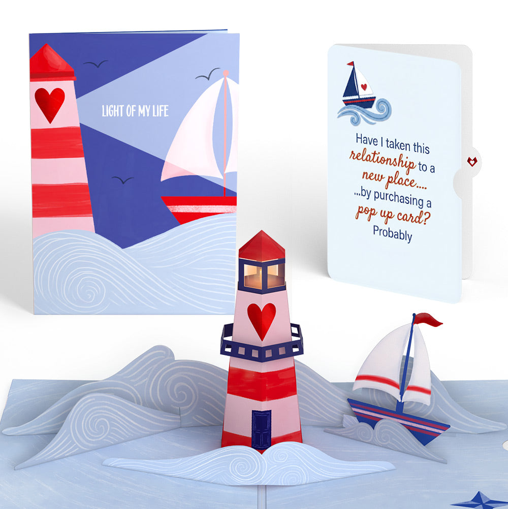 Light of My Life Love Light-Up Pop-Up Card and Sailing New Place Sentiment Set
