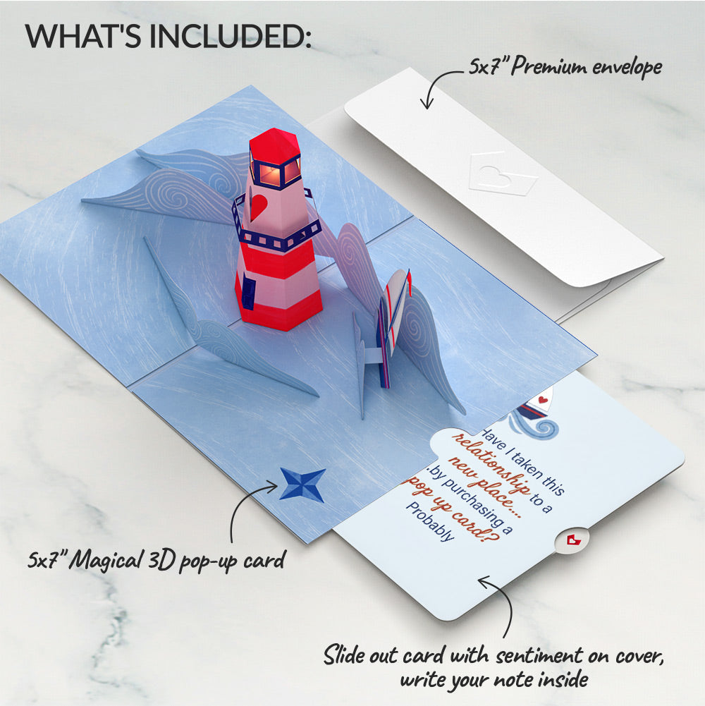 Light of My Life Love Light-Up Pop-Up Card and Sailing New Place Sentiment Set