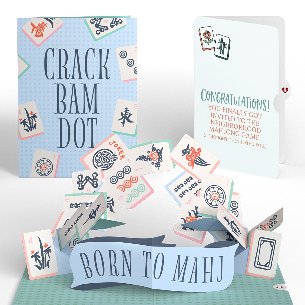 Crack Bam Dot Mahjong Congratulations Pop-Up Card and Sentiment Set