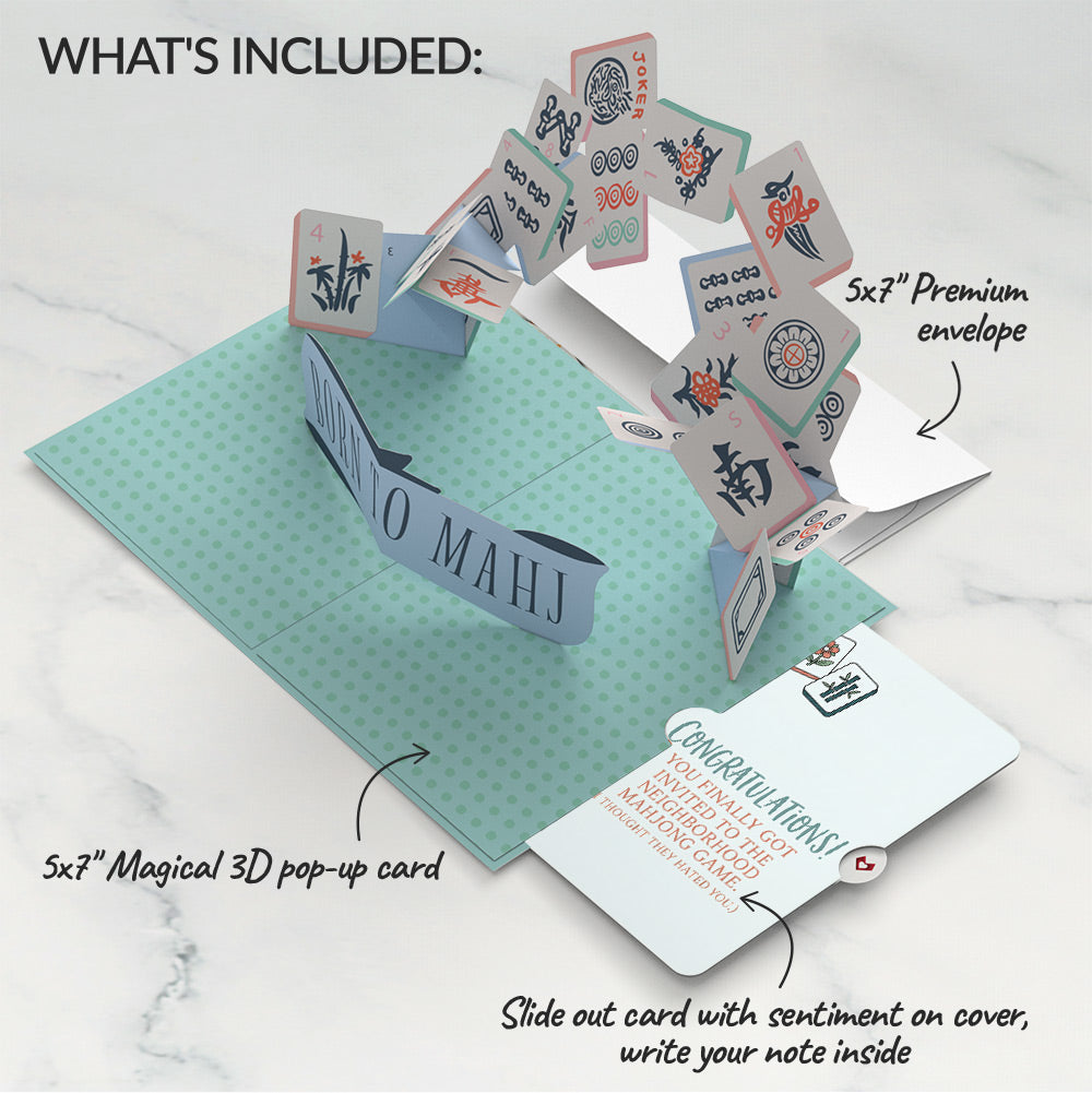 Crack Bam Dot Mahjong Congratulations Pop-Up Card and Sentiment Set
