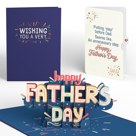 Happy Father's Day Pop-Up Card and Unnecessary Step Sentiment Set for Dad