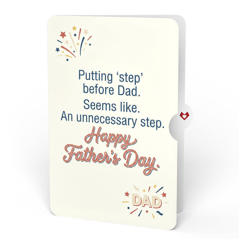 Happy Father's Day Pop-Up Card and Unnecessary Step Sentiment Set for Dad