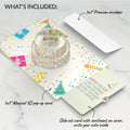 Sprinkles Birthday Cake Pop-Up Card and Memory Joke Sentiment Set for Kid