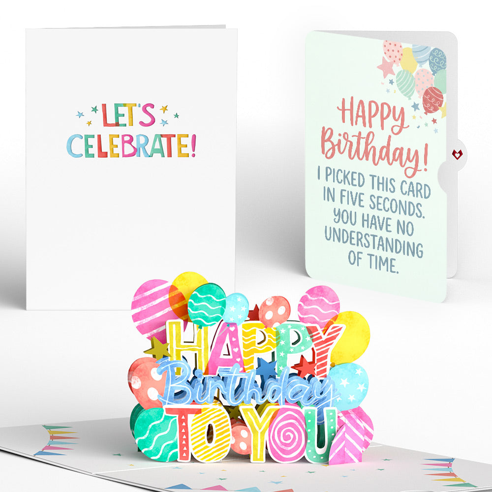 Let's Celebrate Birthday Pop-Up Card and Five Seconds Sentiment Set