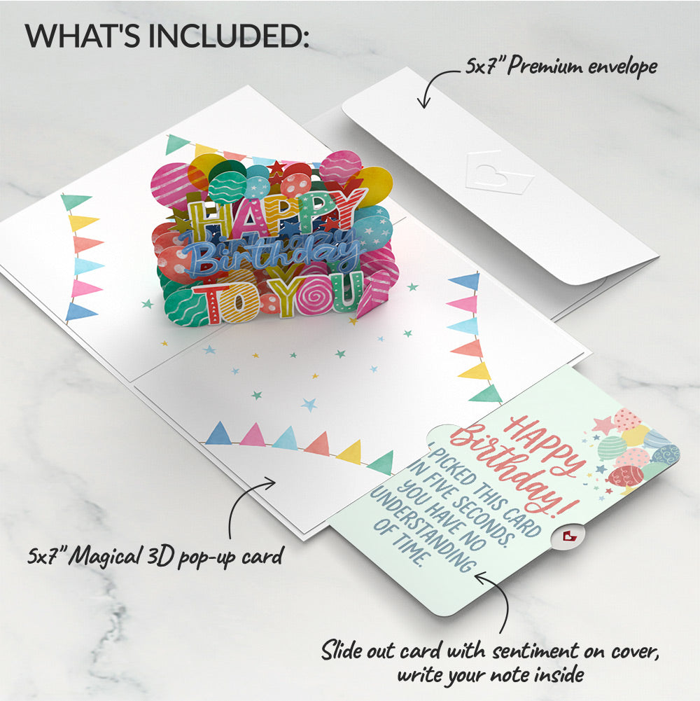 Let's Celebrate Birthday Pop-Up Card and Five Seconds Sentiment Set