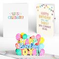 Let's Celebrate Birthday 3-Year-Old Pop-Up Card and Sentiment Set