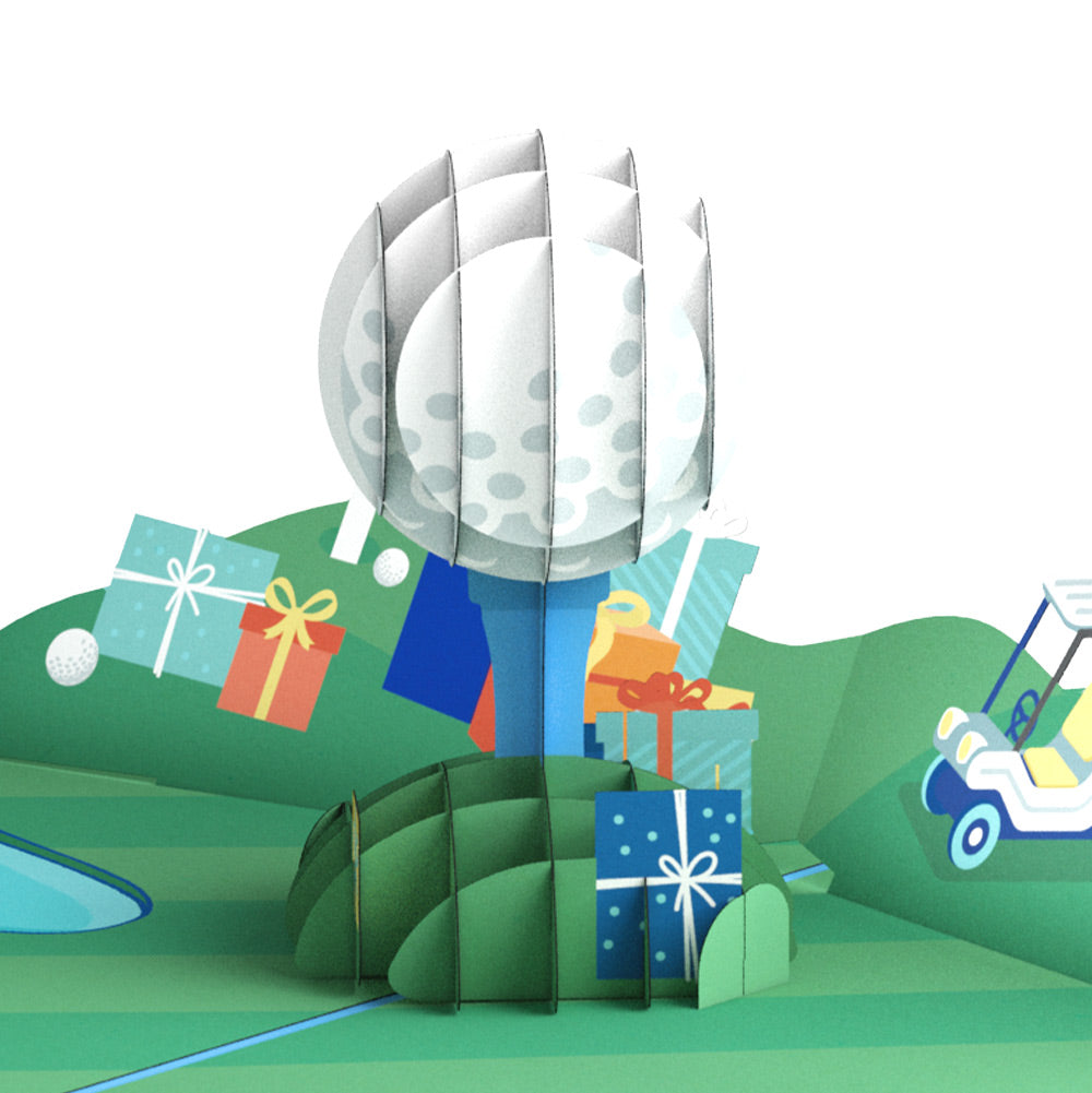 Time to Par-Tee Birthday Golf Father's Day Pop-Up Card and Society Blame Sentiment Set