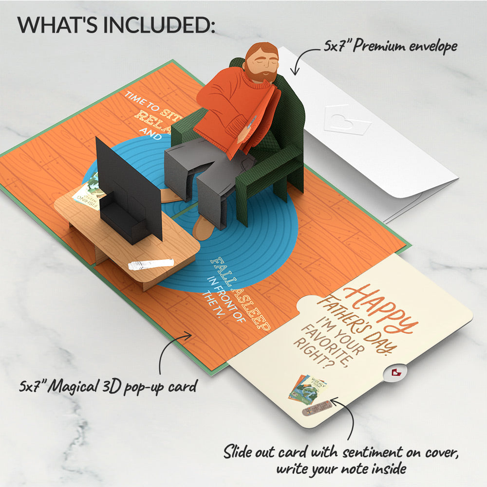 Sit Back & Relax Father's Day Pop-Up Card and Favorite Child Sentiment Set
