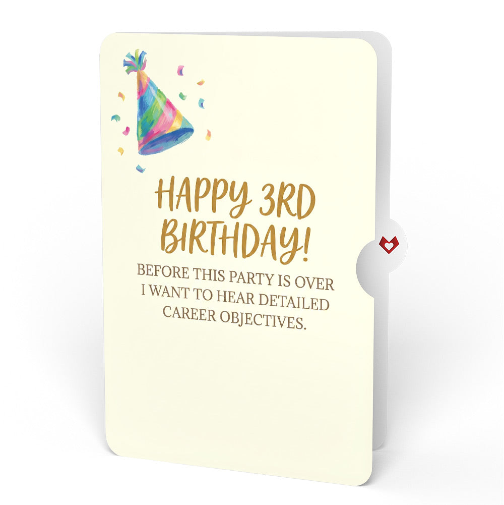 Go Feral Raccoon 3rd Birthday Pop-Up Card and Career Objectives Sentiment Set