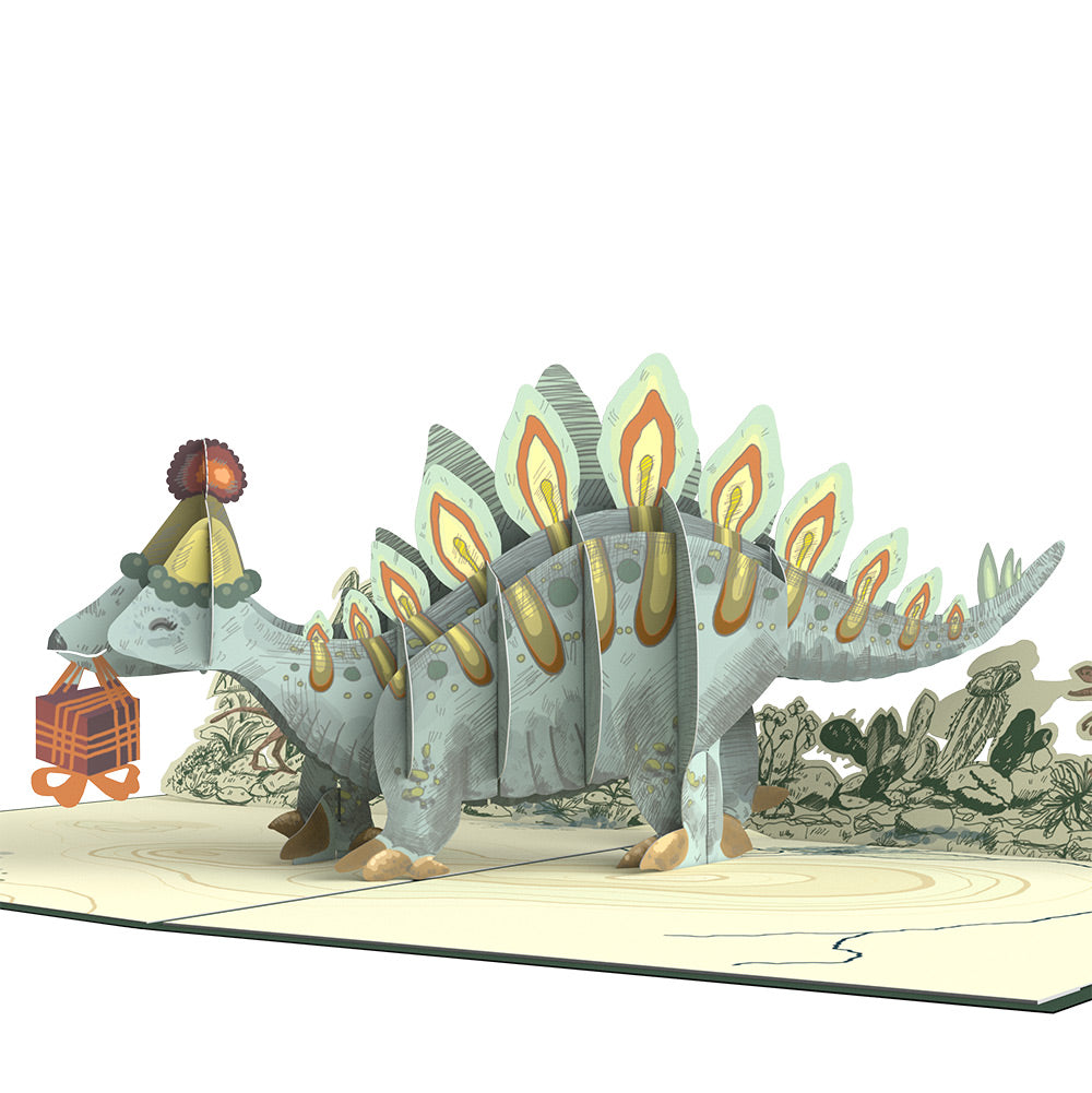 Stegosaurus 1st Birthday Pop-Up Card and Sentiment Set