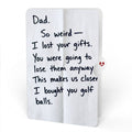 Father's Day Bigfoot Legend Pop-Up Card and Lost Gifts Golf Sentiment Set for Dad