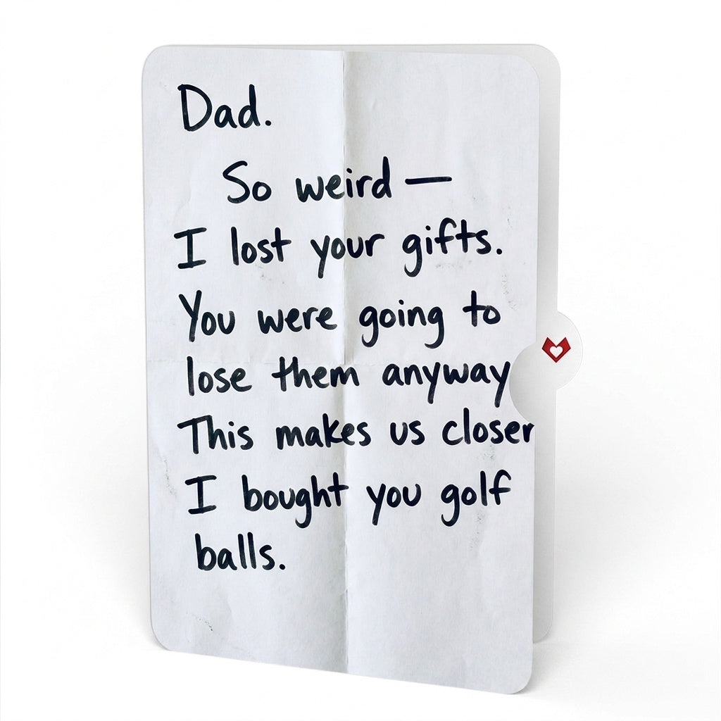 Father's Day Bigfoot Legend Pop-Up Card and Lost Gifts Golf Sentiment Set for Dad