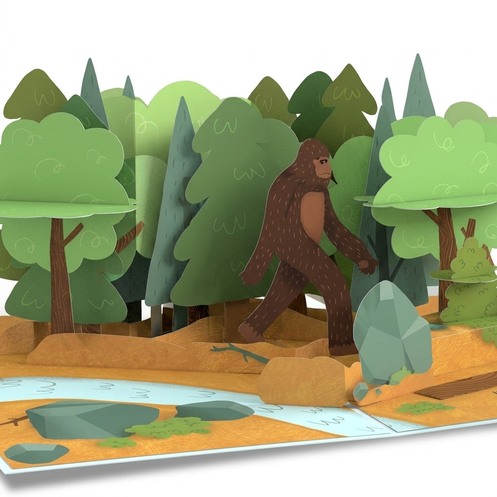 Father's Day Bigfoot Legend Pop-Up Card and US Open Love Sentiment Set for Dad