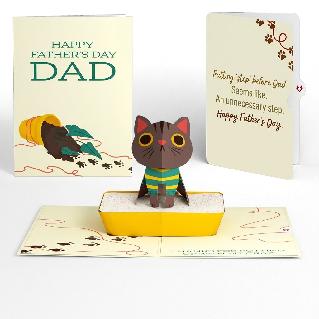 Thanks for Putting Up with My Crap Father's Day Pop-Up Card and Unnecessary Step Sentiment Set