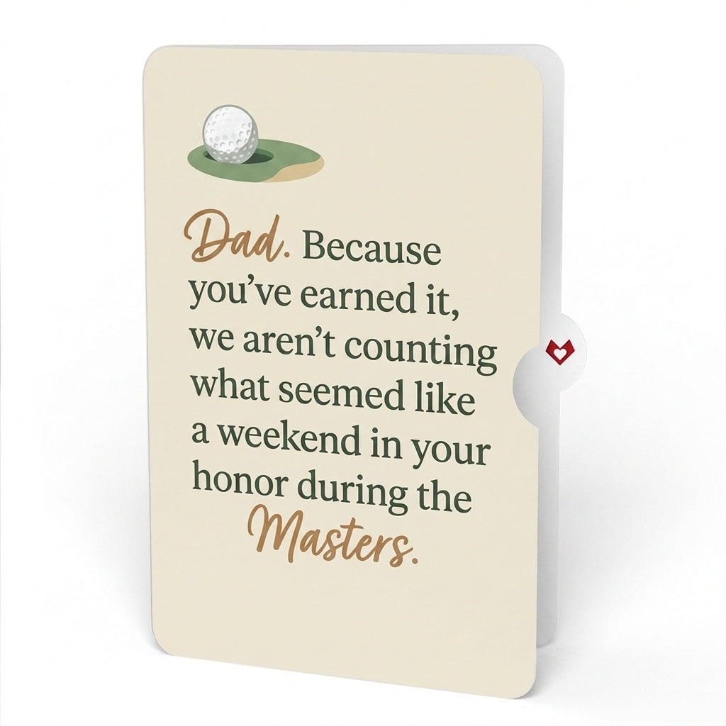 Best Dad By Par Father's Day Pop-Up Card and Golf Weekend Sentiment Set for Dad