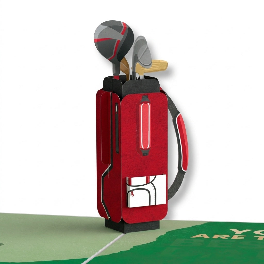Best Dad By Par Father's Day Pop-Up Card and Golf Worth Measured Sentiment Set for Dad