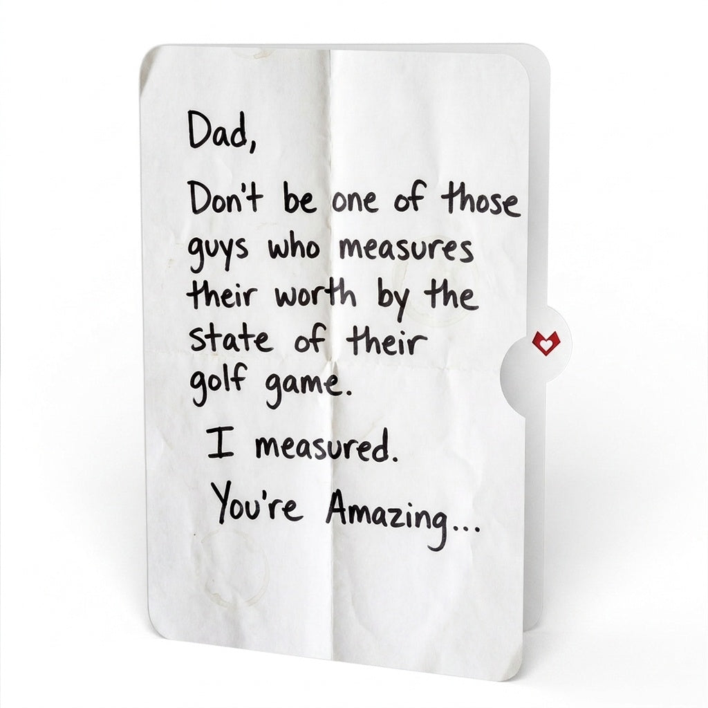 Best Dad By Par Father's Day Pop-Up Card and Golf Worth Measured Sentiment Set for Dad