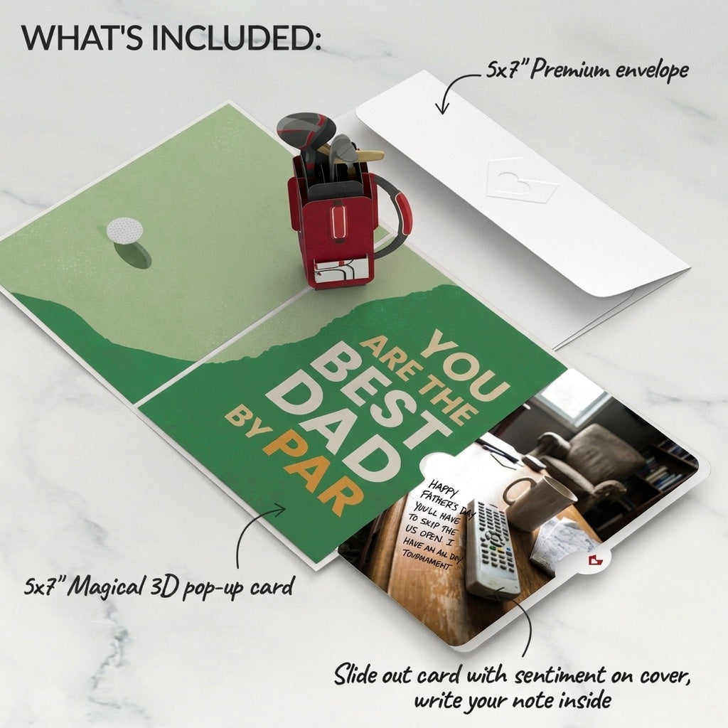 Best Dad By Par Father's Day Pop-Up Card and Skip US Open Sentiment Set
