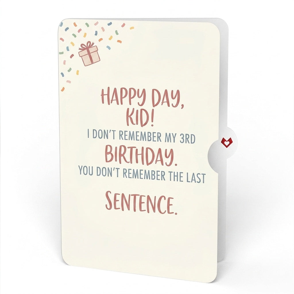 Sprinkles Birthday Cake Pop-Up Card and Last Sentence Sentiment Set for Kid