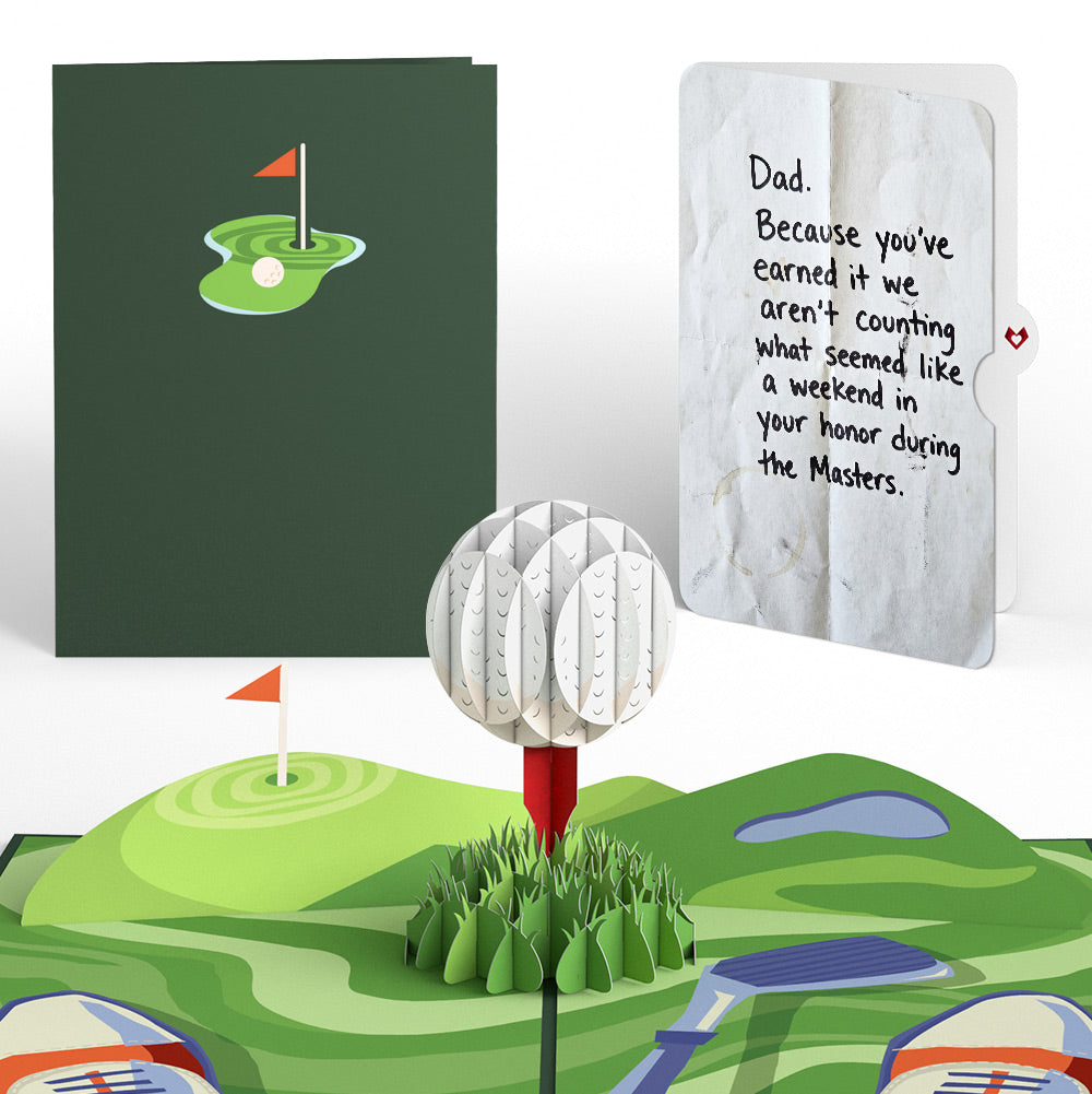 Hole in One Father's Day Pop-Up Card and Golf Masters Weekend Sentiment Set for Dad