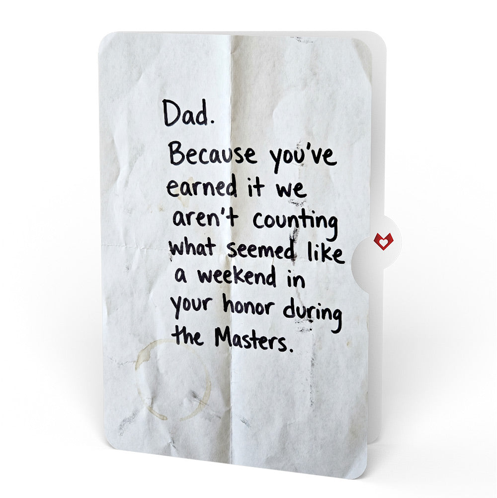 Hole in One Father's Day Pop-Up Card and Golf Masters Weekend Sentiment Set for Dad