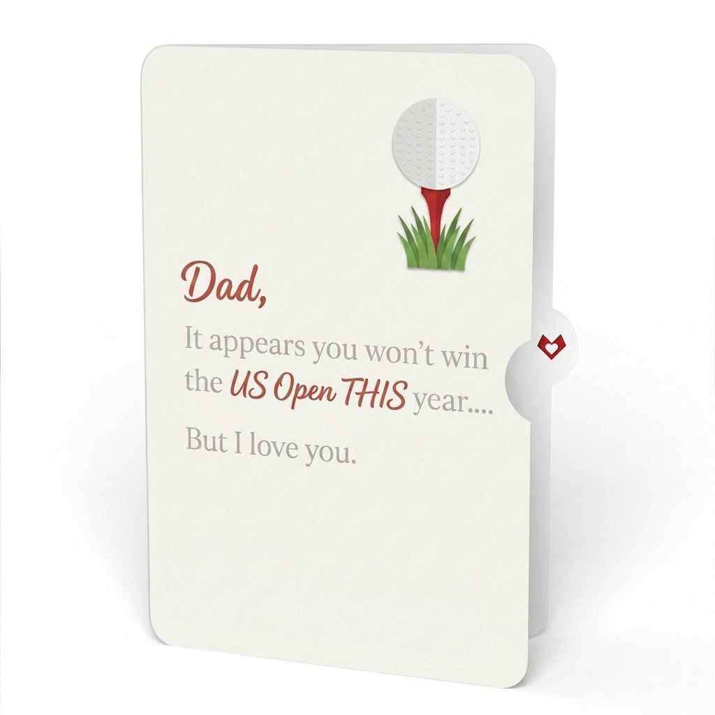 Hole in One Father's Day Pop-Up Card and Golf US Open Sentiment Set for Dad