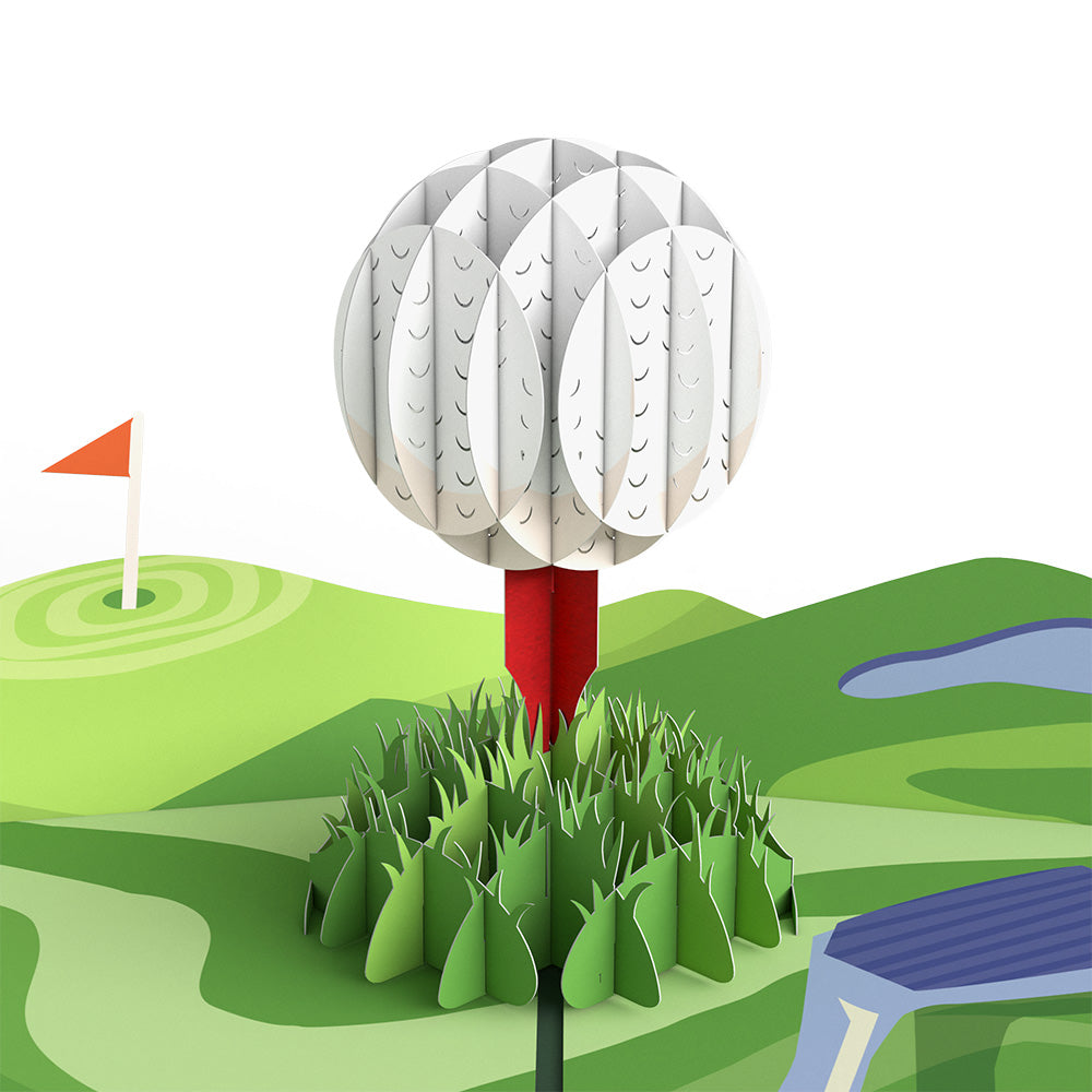 Hole in One Father's Day Pop-Up Card and Golf Balls Gift Sentiment Set for Dad