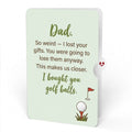 Hole in One Father's Day Pop-Up Card and Golf Balls Gift Sentiment Set for Dad